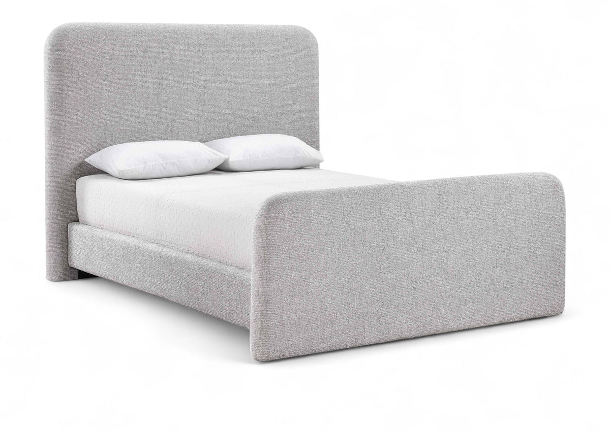Fira - Linen Textured Fabric Upholstered Bed