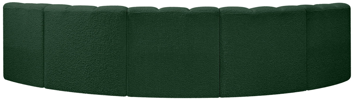 Arc - Boucle Fabric 5 Piece U-Shaped Modular Sofa