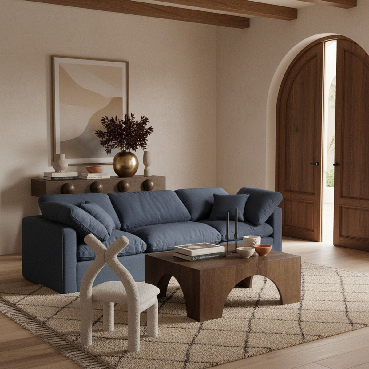 Indulge - Linen 3 Seat Modular Sofa