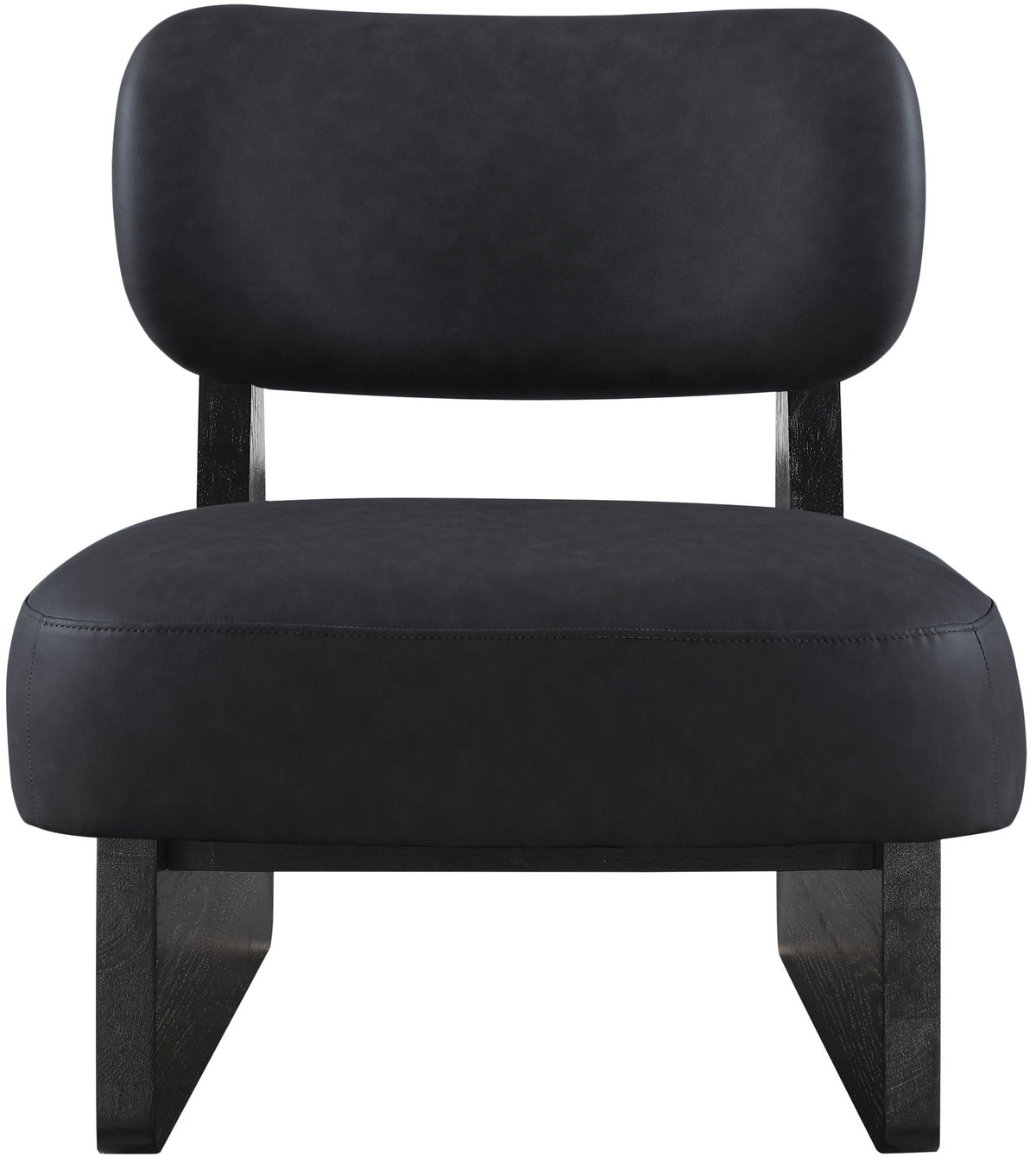 Vetra - Vegan Leather Upholstered Accent Chair With Black Base
