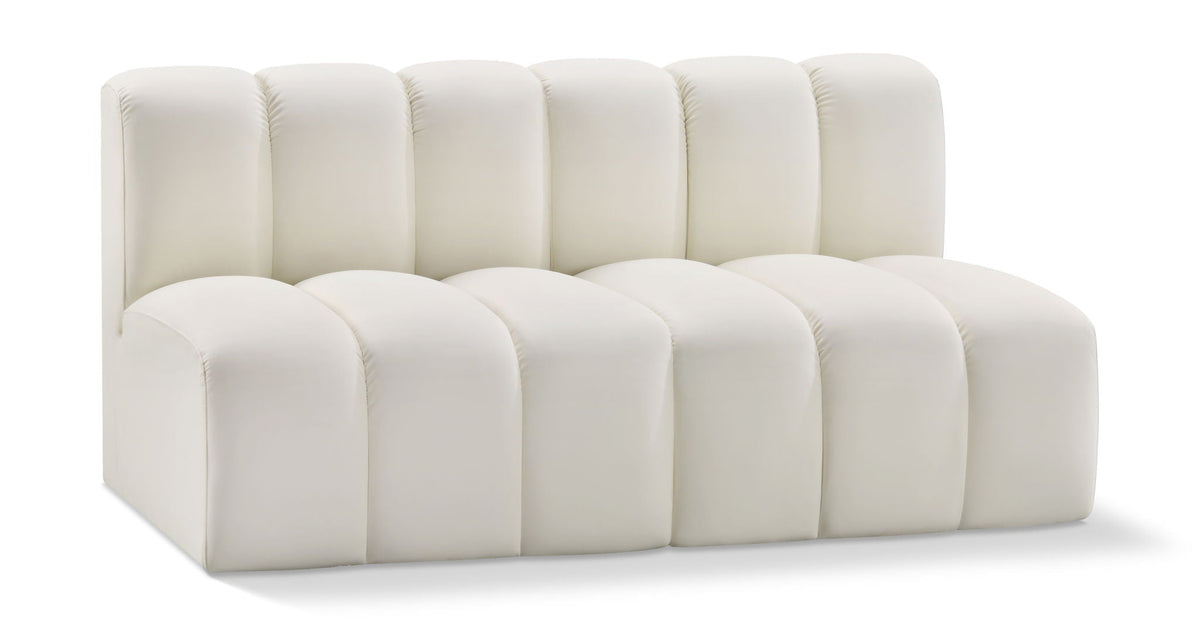 Arc - Faux Leather 2 Seats Modular Sofa