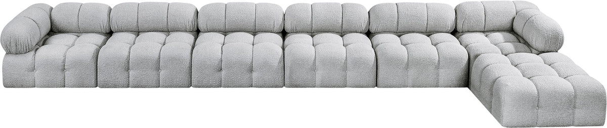 Ames - 7 Piece Boucle Fabric Modular L-Shaped Sectional