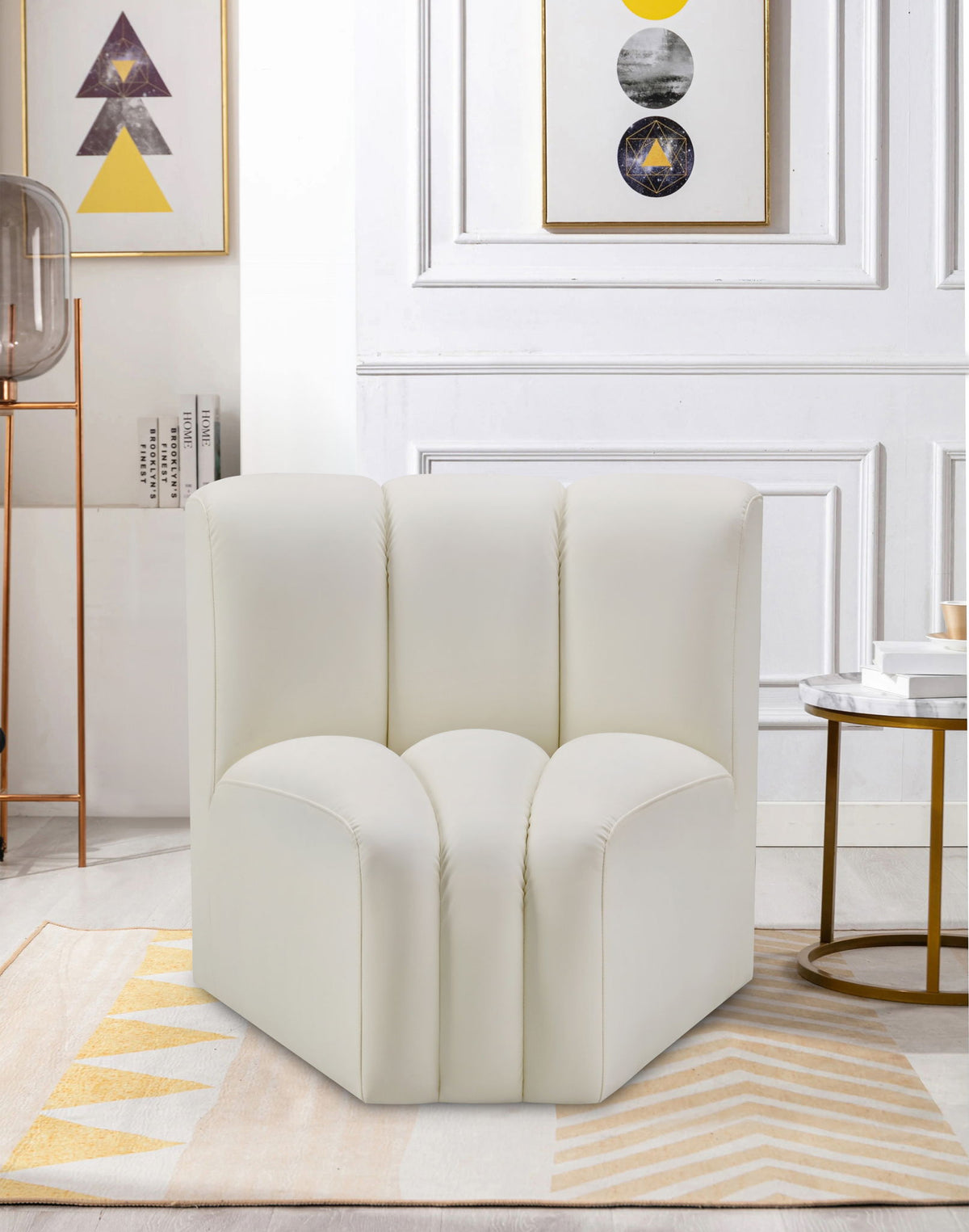 Arc - Faux Leather Curved Corner Chair