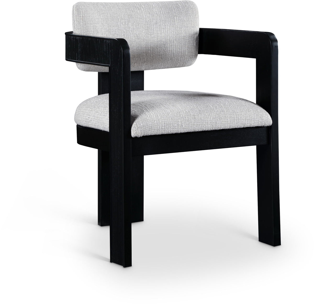 Sacha - Linen Dining Chair With Black Base (Set of 2)