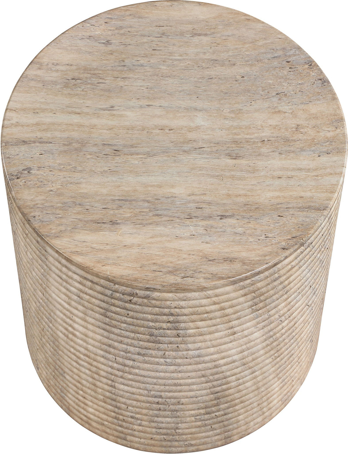 Rapallo - Concrete Indoor/Outdoor End Table - Travertine