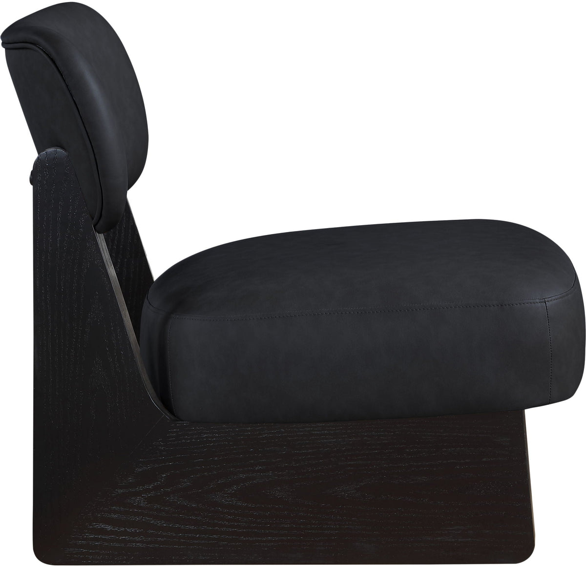 Vetra - Vegan Leather Upholstered Accent Chair With Black Base
