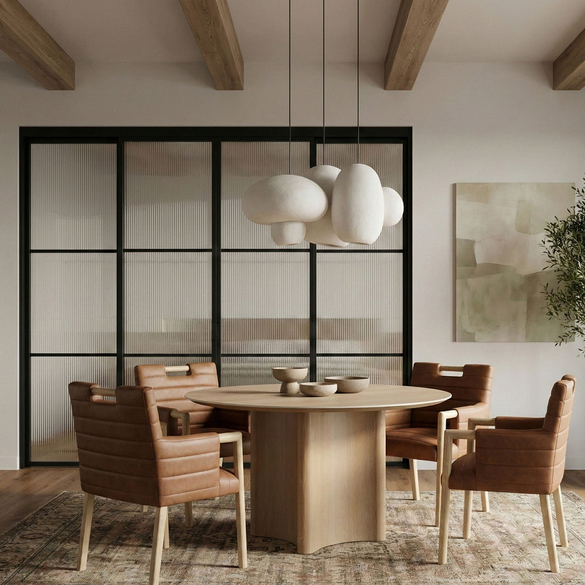 Aimee - Dining Arm Chair - Light Brown Legs