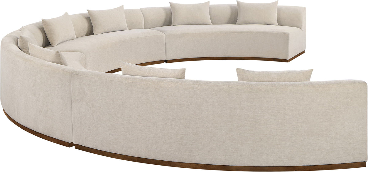 Avanti - Chenille Fabric Upholstered 4 Piece Modular Sectional