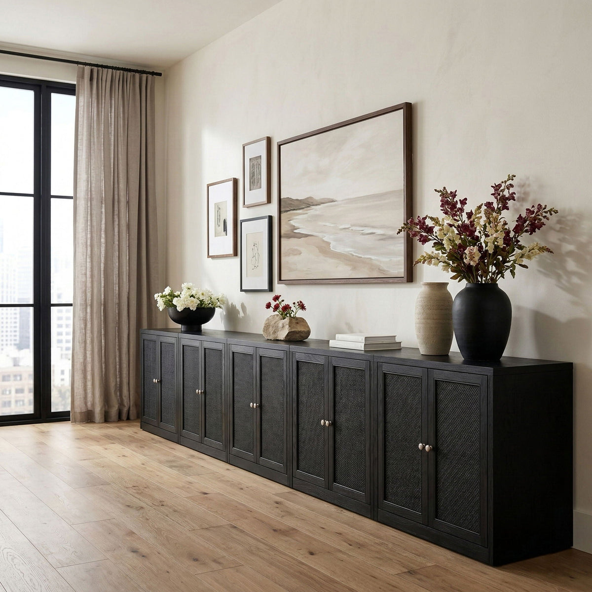 Vero - Solid Wood And Oak Venee Sideboard/Buffet