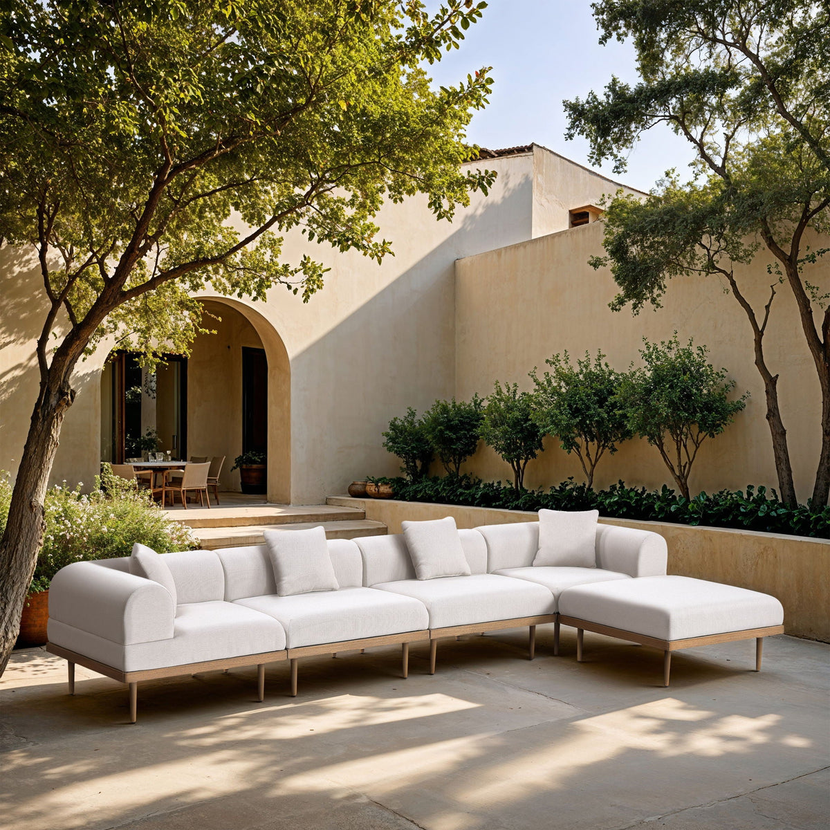 Laguna - 5 Piece 106.5" Upholstered Outdoor Patio Modular Sectional