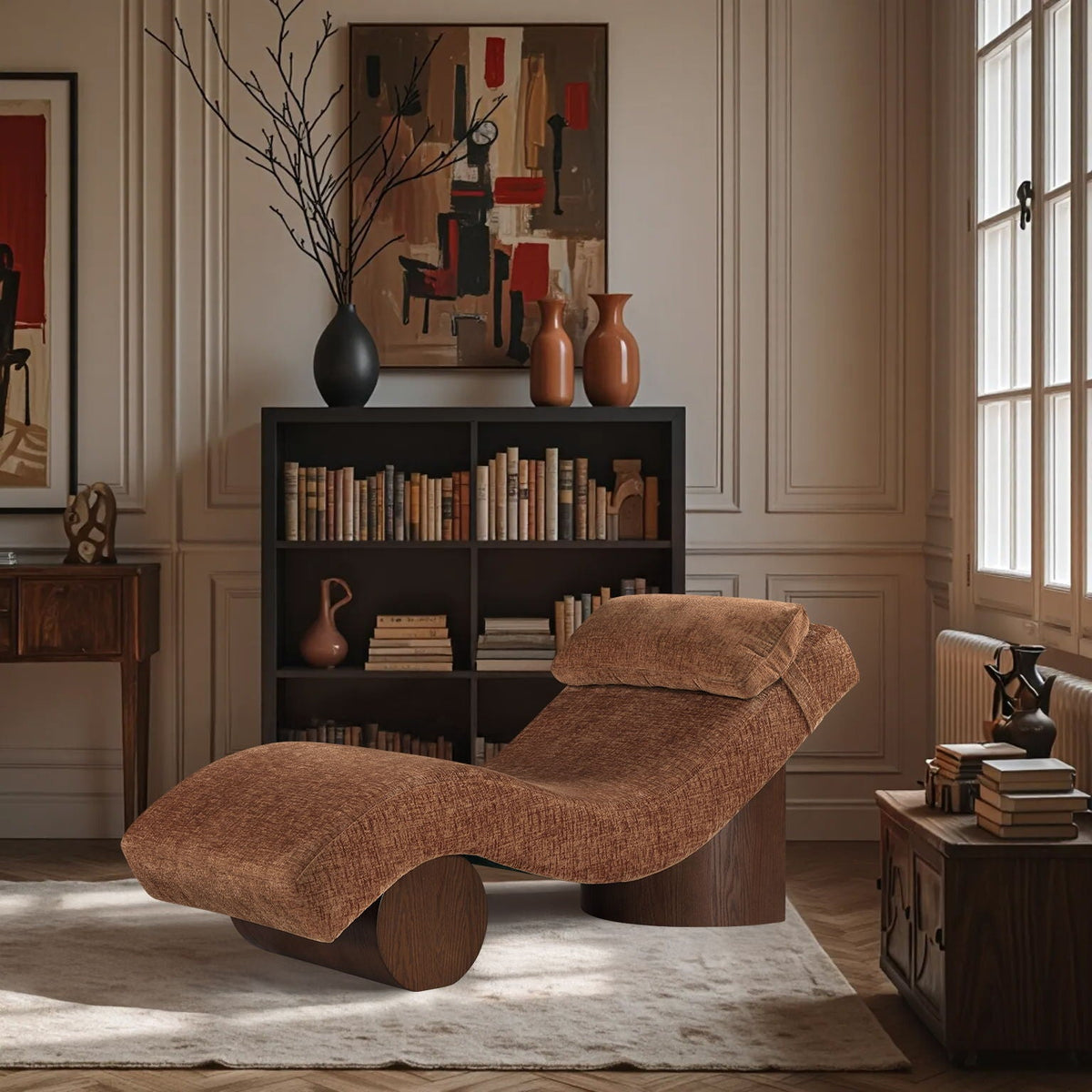 Marcella - Chaise Lounge - Walnut Base