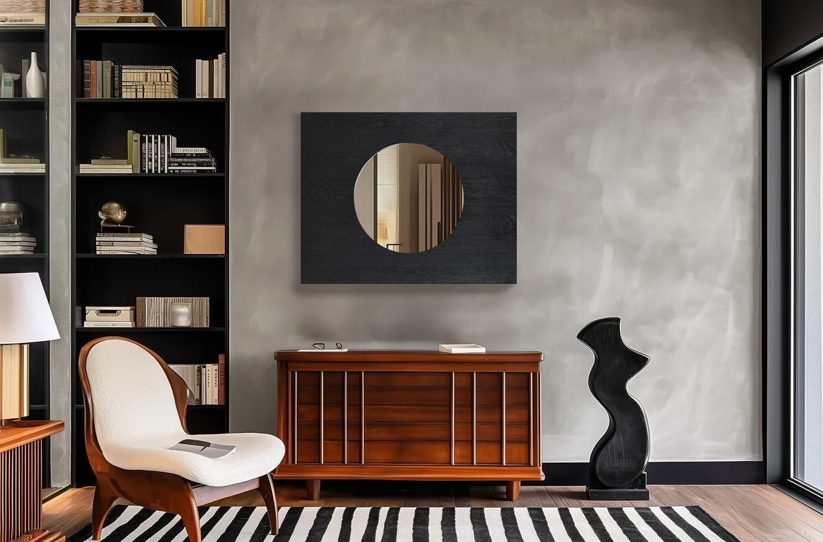 Optic - Oak Wood Frame Mirror