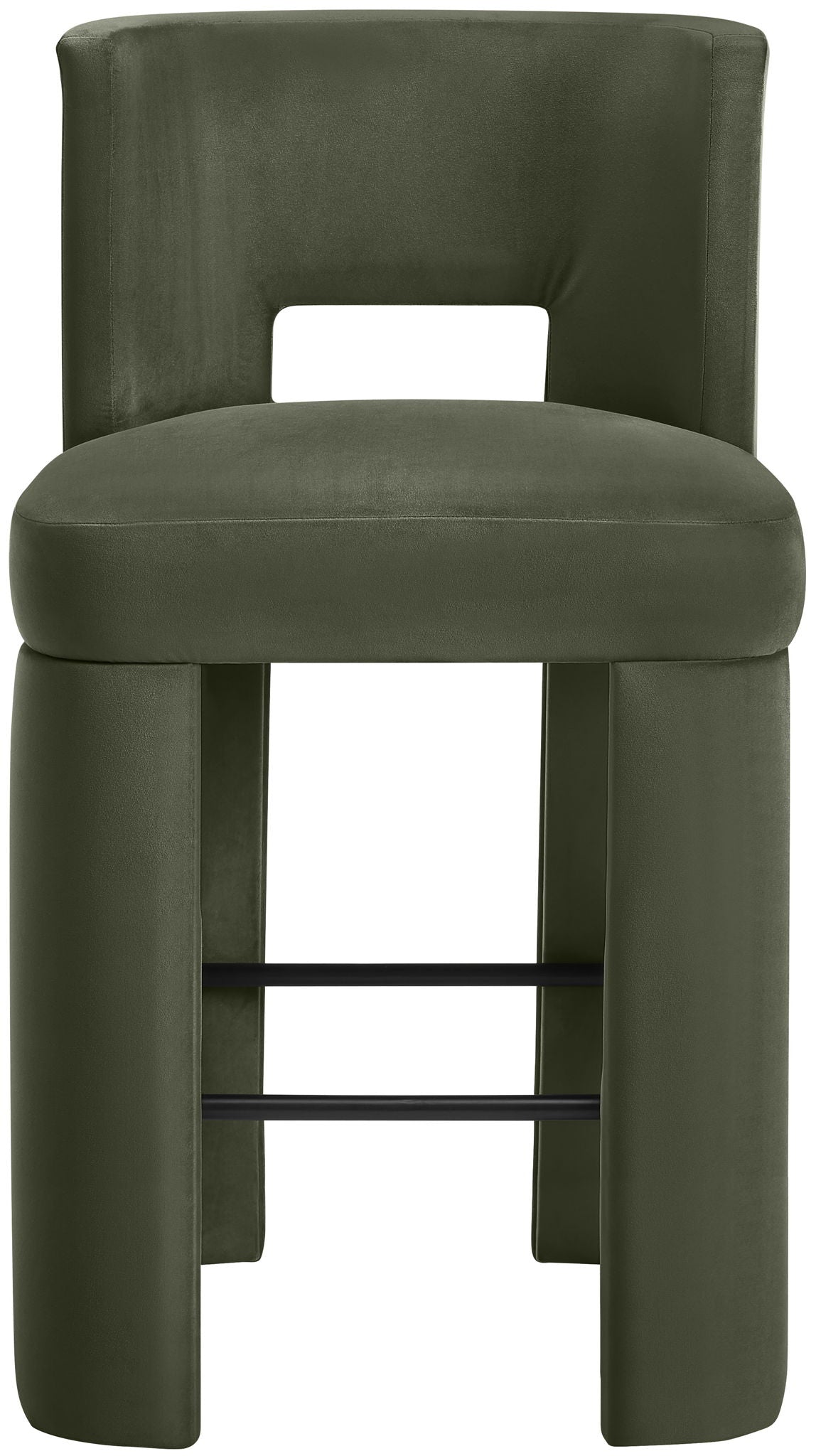 Zuno - Velvet Performance Fabric Upholstered Bar Stool (Set of 2)
