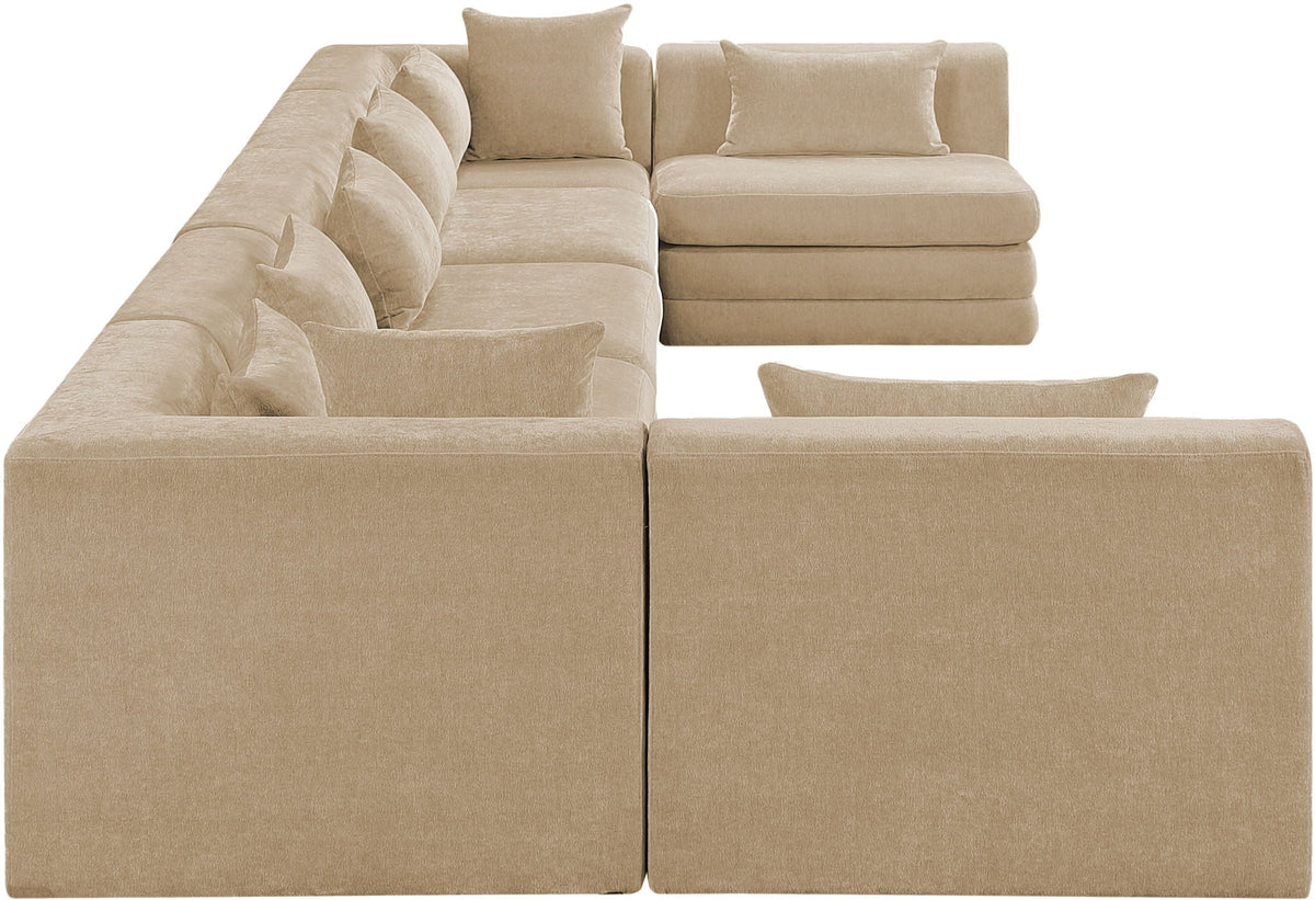 Stellar - 7 Piece Chenille Fabric Upholstered Modular Sectional