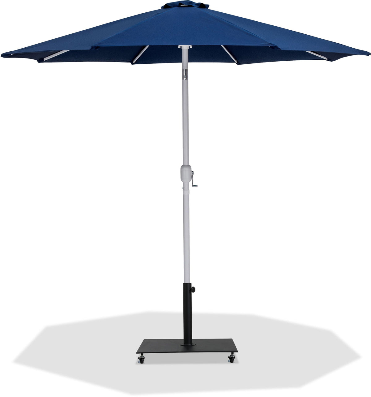 Fiji - Aluminum Patio Umbrella With Square Black And White Base