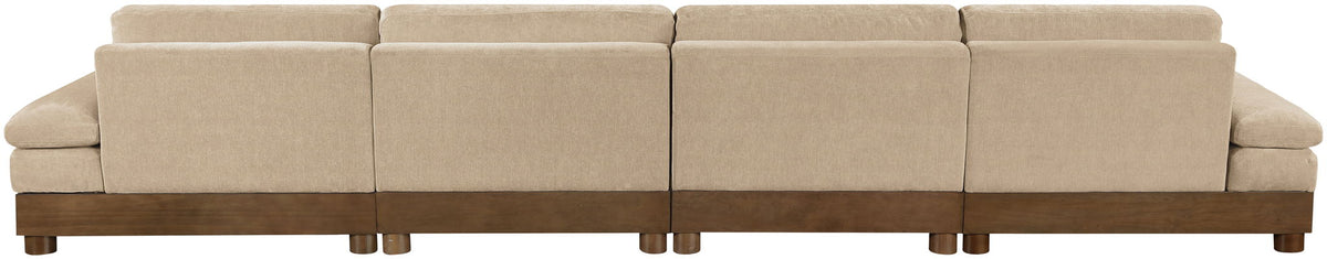 Turin - Chenille Fabric Upholstered Modular Sectional - Beige