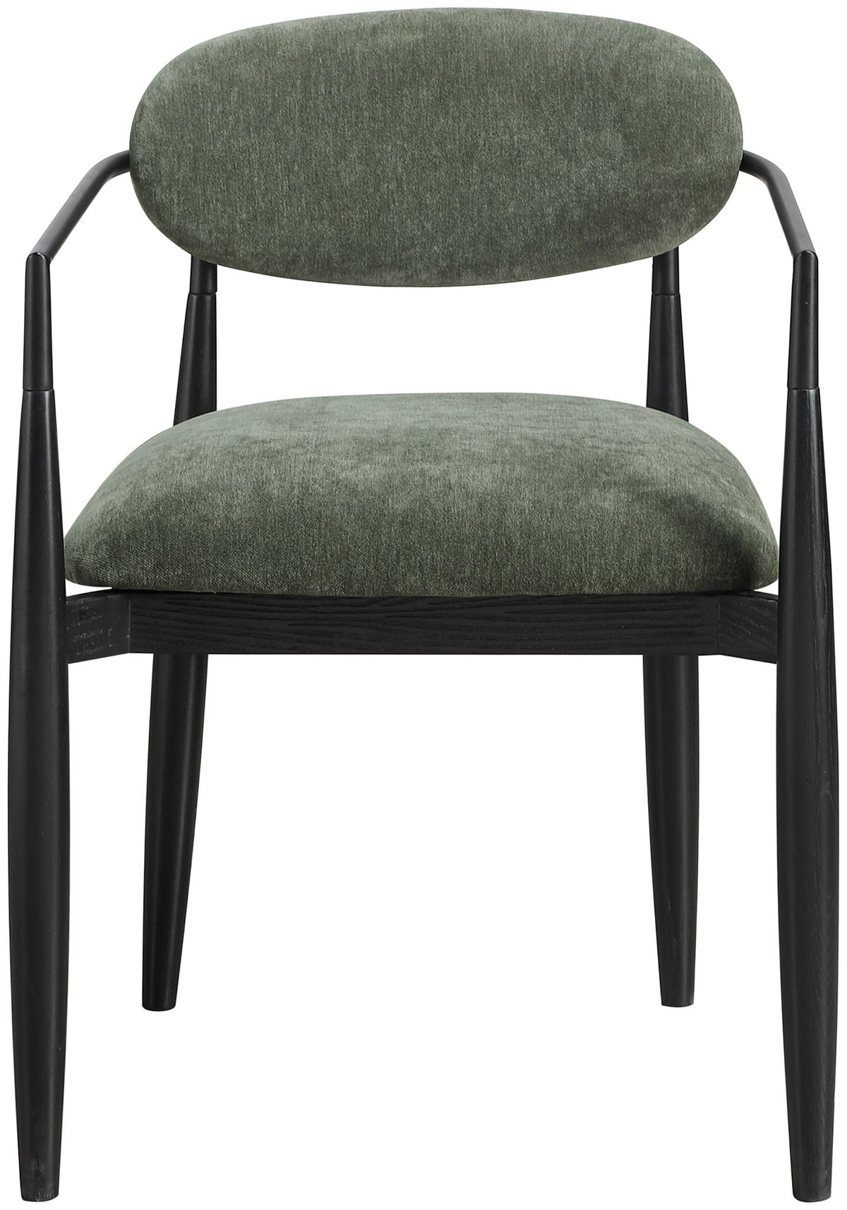 Riccio - Fabric Dining Arm Chair (Set of 2) - Black Frame