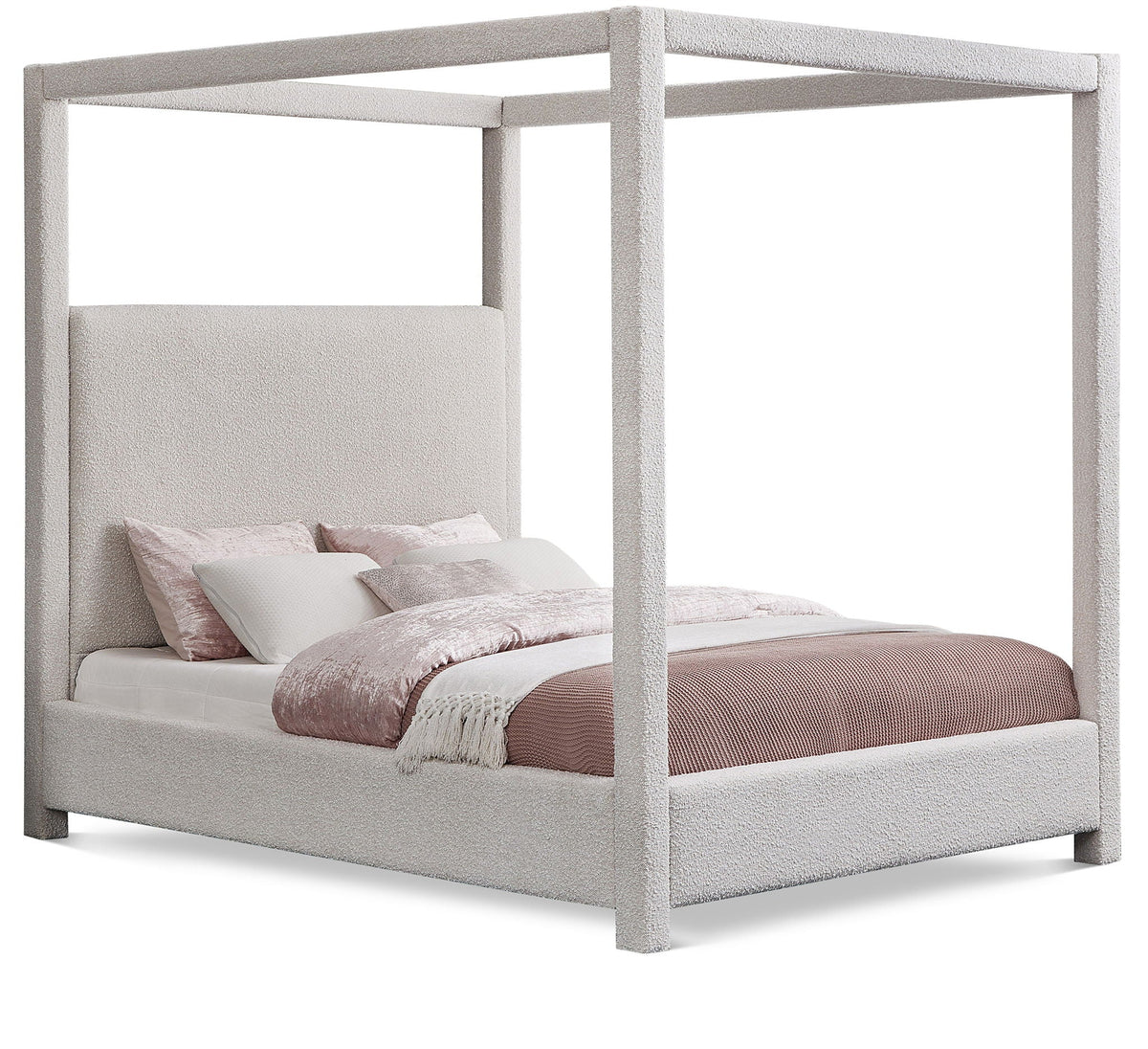 Eden - Boucle Fabric Upholstered Bed