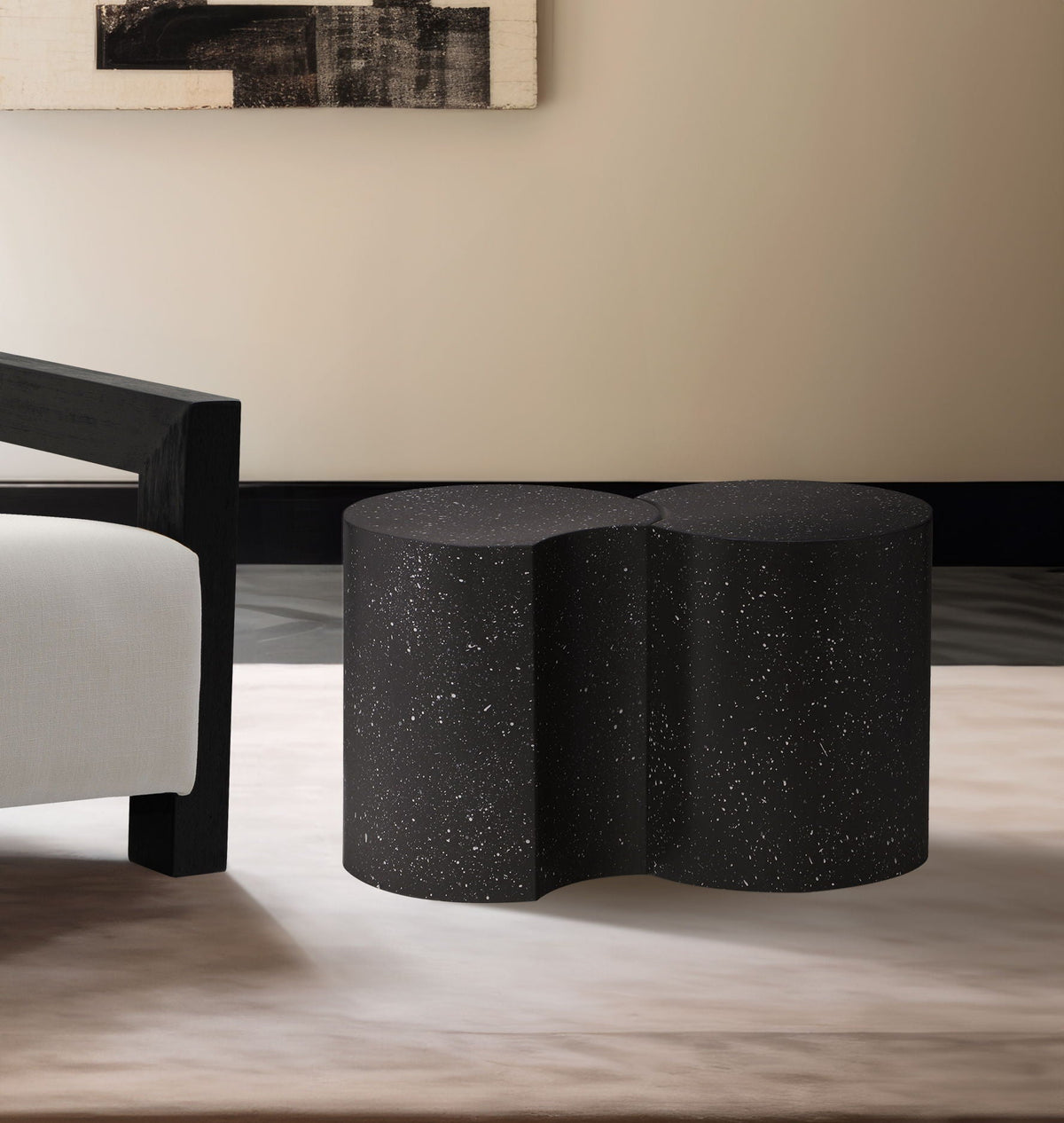 Dimple - 2 Piece Modular End Table - Terazzo Finish