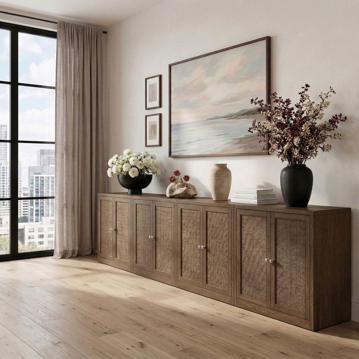 Vero - Solid Wood And Oak Venee Sideboard/Buffet