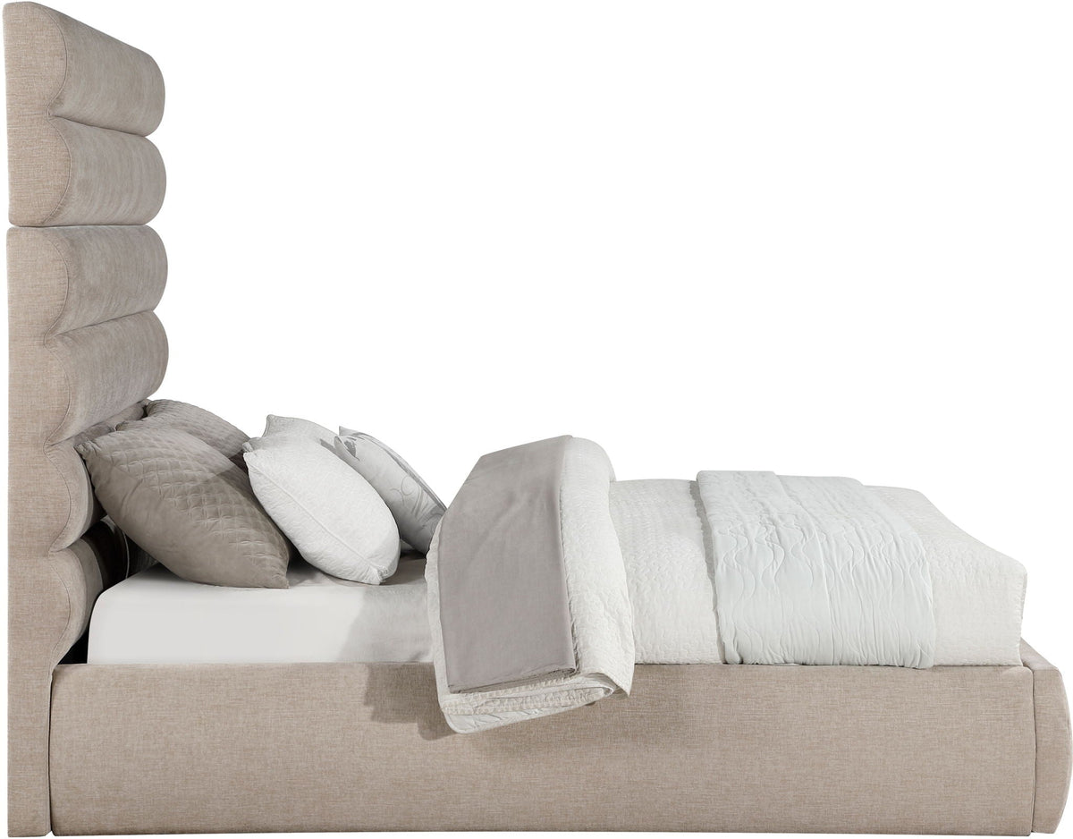 Adam - Chenille Fabric Bed With 70.5" Headboard