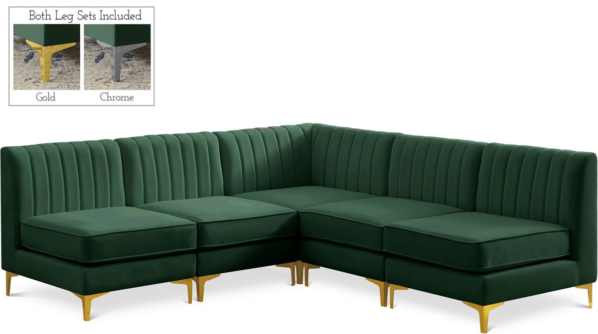 Alina - 5 Piece Armless Sectional