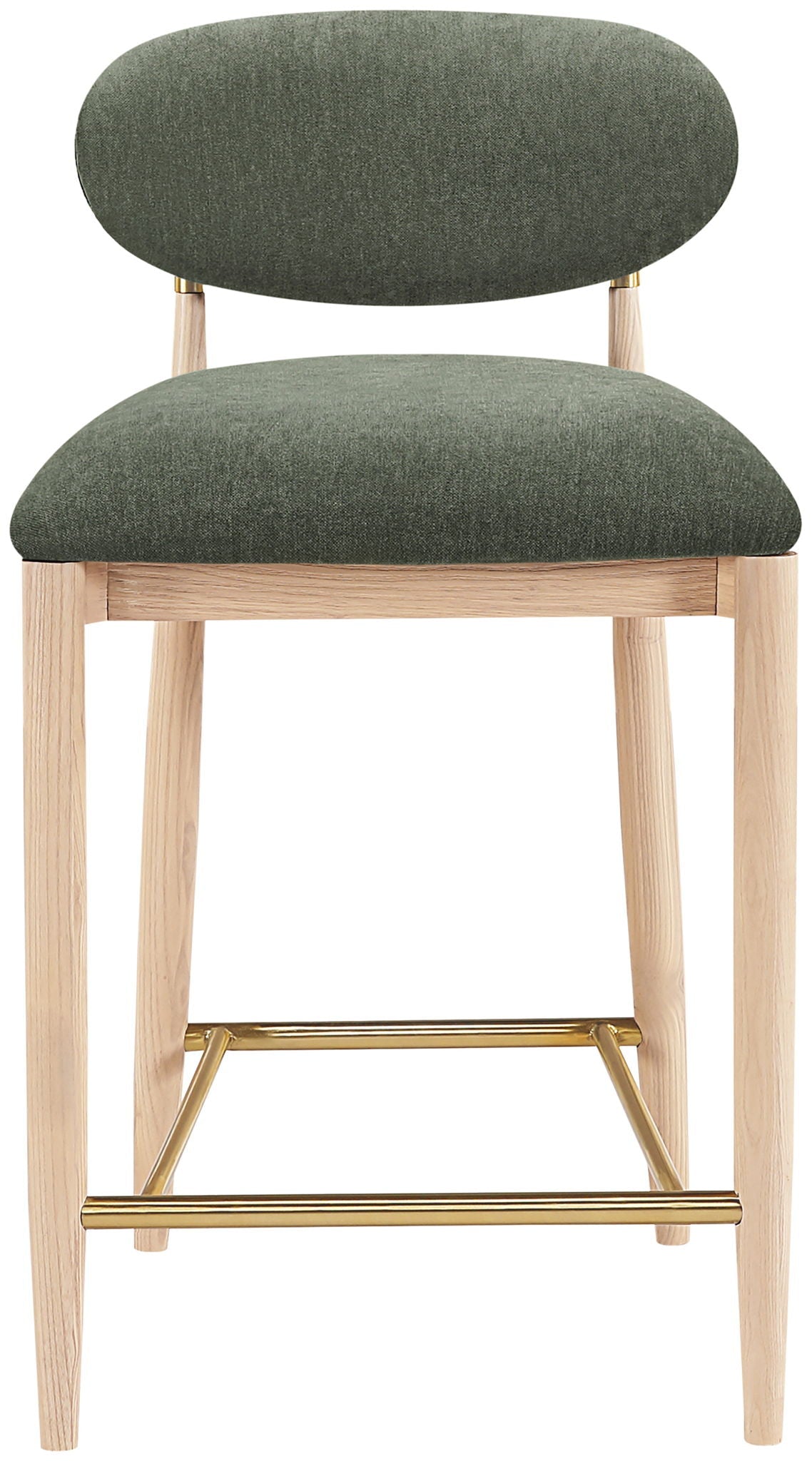 Riccio - Fabric Stool - Natural Frame