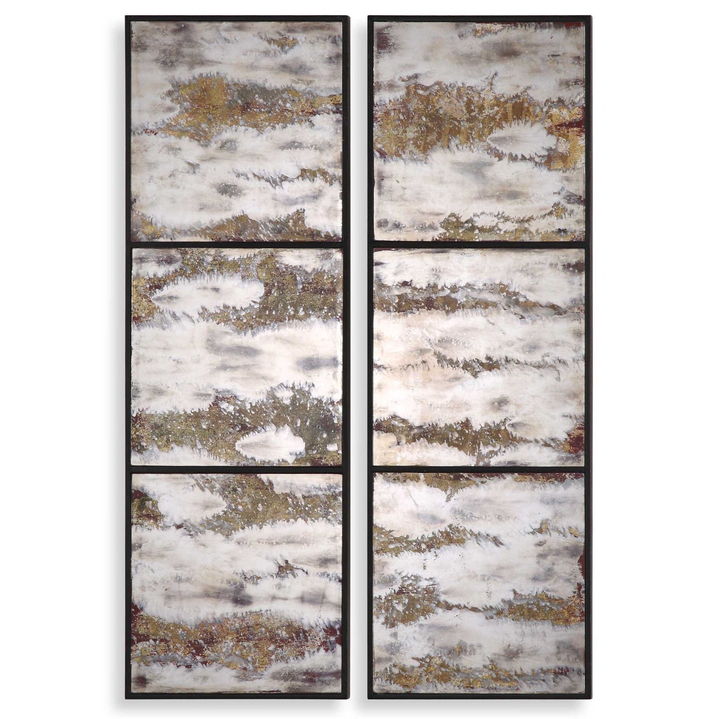 Rahila - Antiqued Mirror (Set of 2) - Black