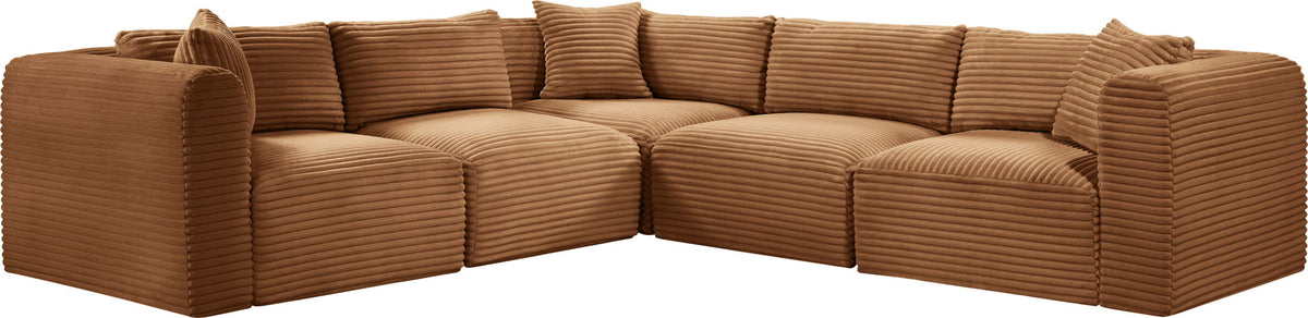Shaggy - Fabric 5 Piece Modular Corner Sectional