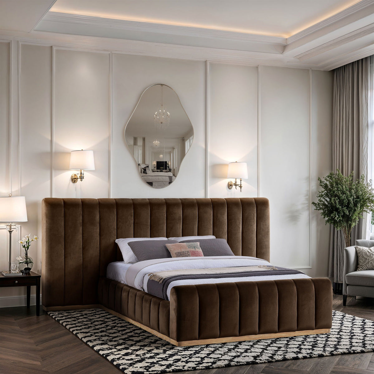 Amara - Velvet Upholstered Bed