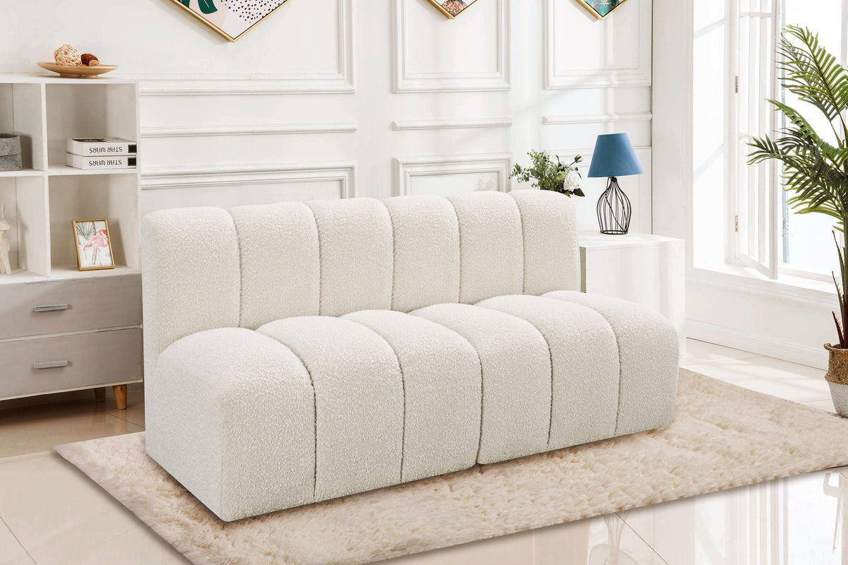 Arc - Boucle Fabric 2 Seats Modular Sofa
