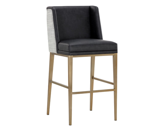 Joplin Barstool - Cantina Black / Vera White Pepper