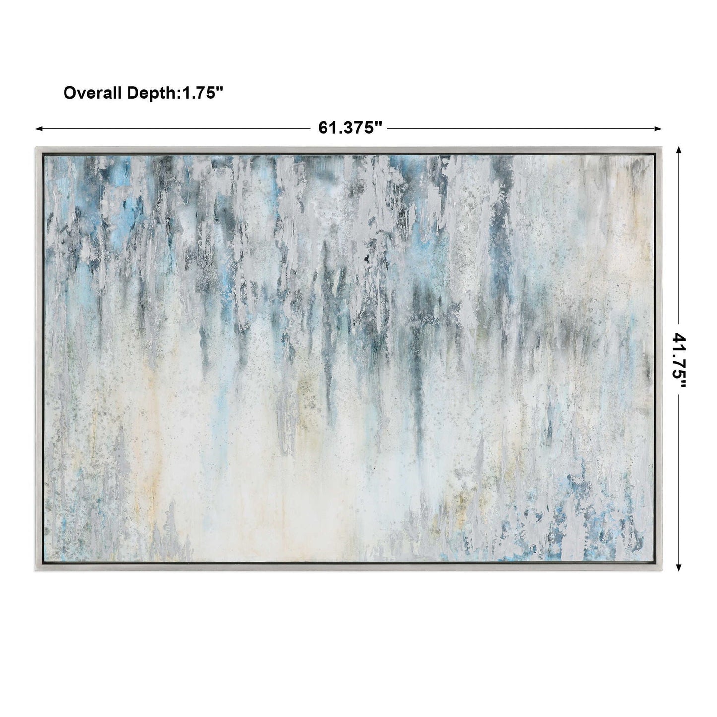Overcast - Abstract Art - Blue