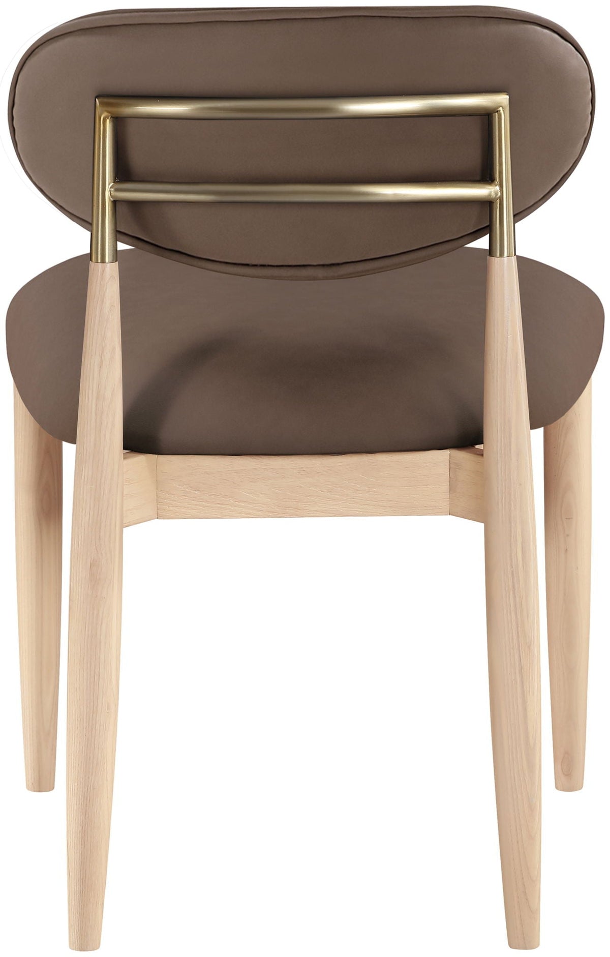 Riccio - Faux Leather Dining Side Chair (Set of 2) - Natural Frame