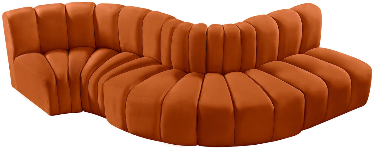 Arc - Velvet 5 Piece Modular Sofa