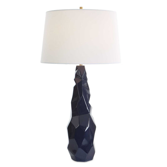 Kavos - Geometric Blue Table Lamp