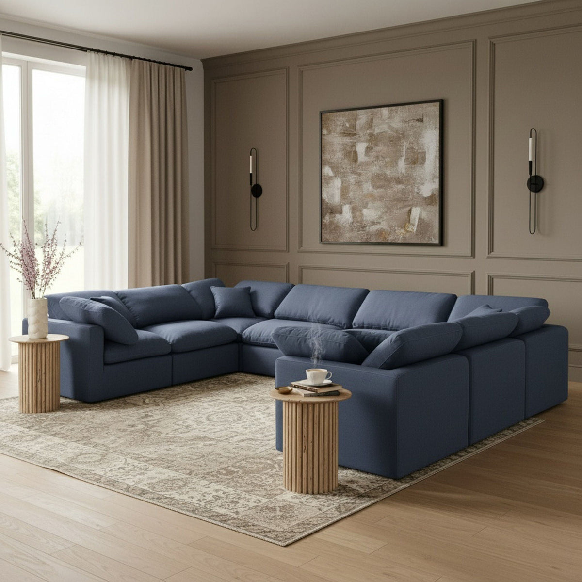 Indulge - Linen 8 Piece Modular Sectional