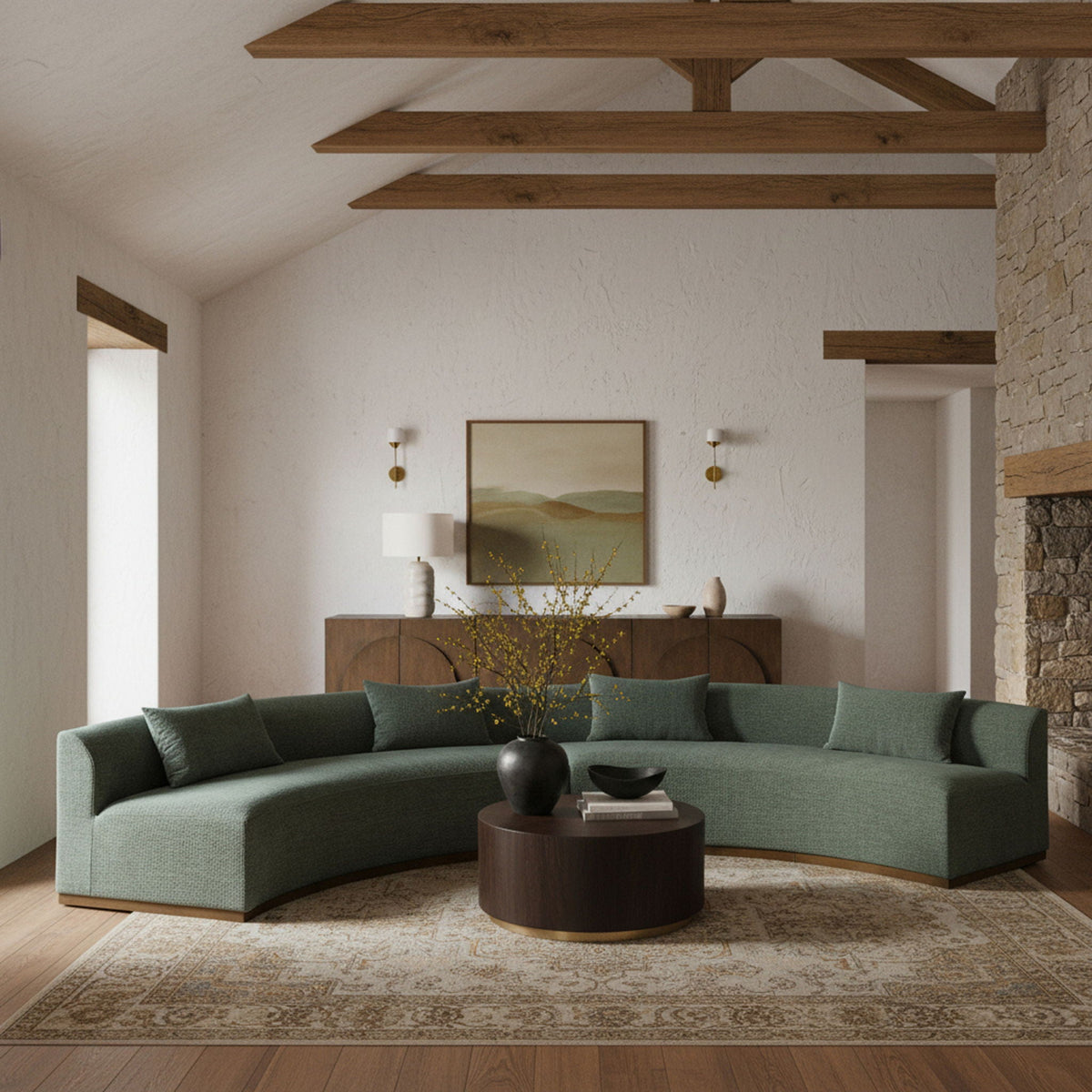 Avanti - 182.5" Chenille Fabric Upholstered 2 Piece Modular Sectional