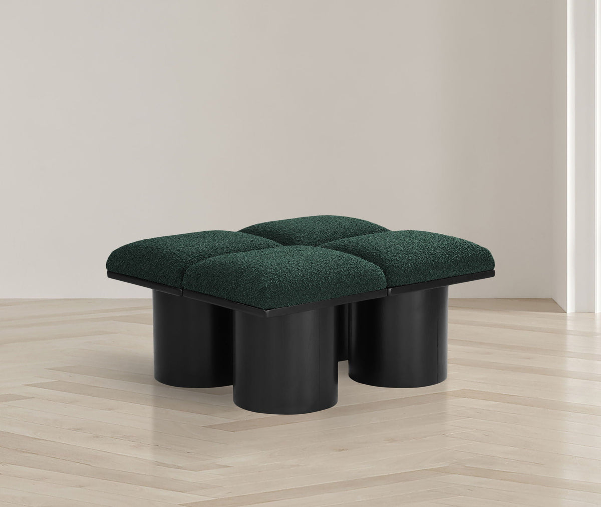 Pavilion - 4 Piece Modular Bench With Black Base