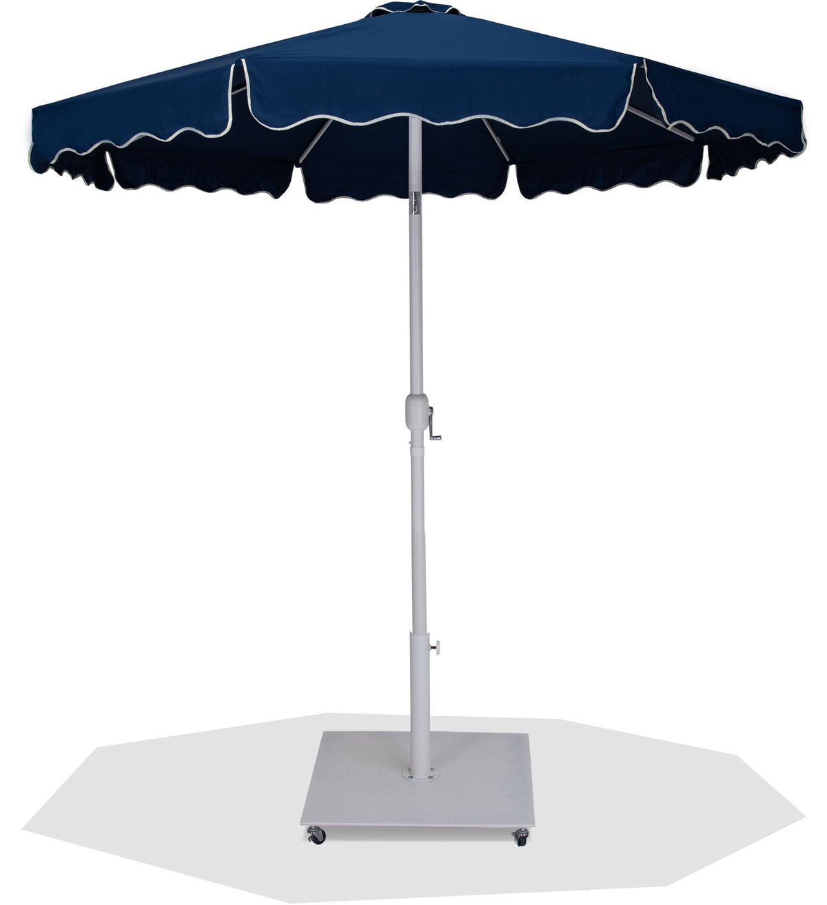Amalfi - Aluminum Patio Umbrella - White Base / White Pole