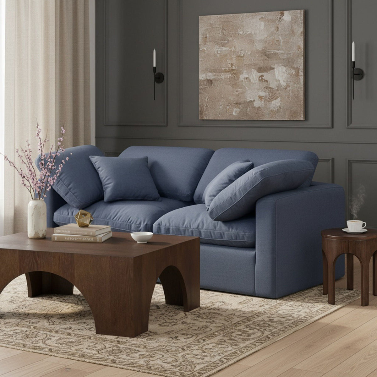 Indulge - Linen 2 Seat Modular Sofa