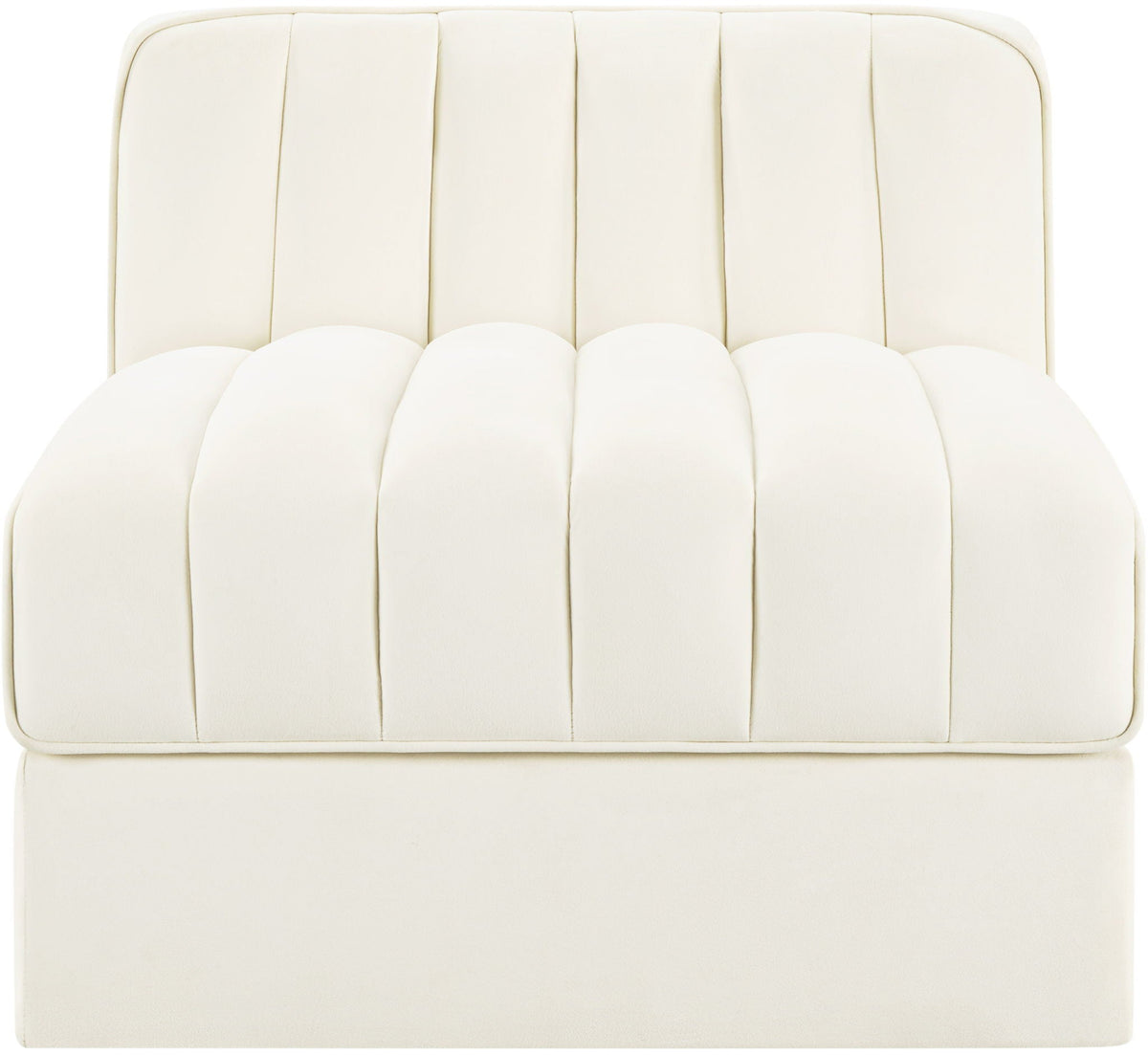 Rummi - Velvet Performance Fabric Upholstered Modular Armless Chair