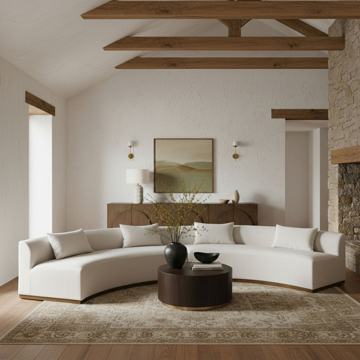 Avanti - 182.5" Chenille Fabric Upholstered 2 Piece Modular Sectional