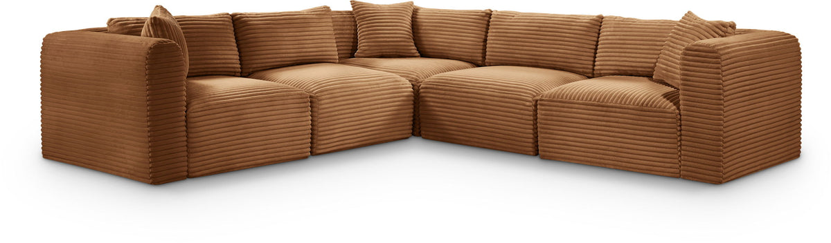 Shaggy - Fabric 5 Piece Modular Corner Sectional