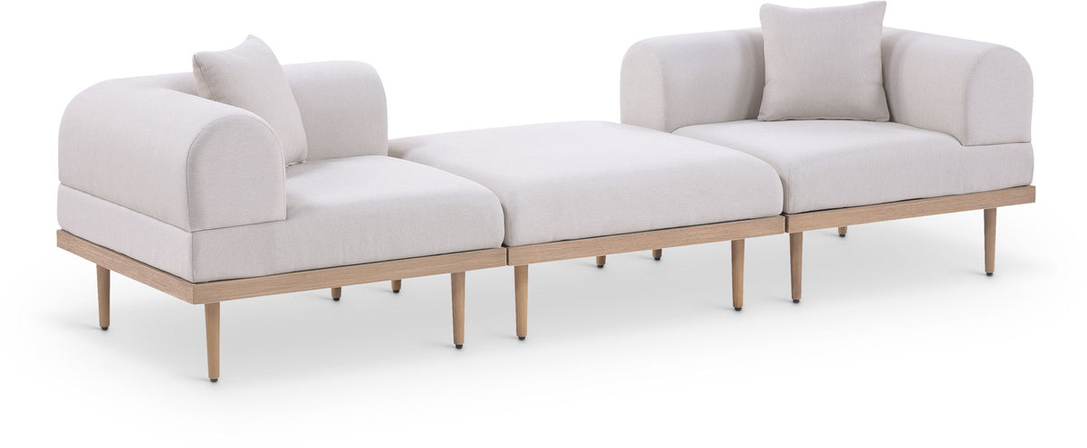 Laguna - 3 Piece 106.5" Outdoor Patio Modular Sofa With Backless Seat