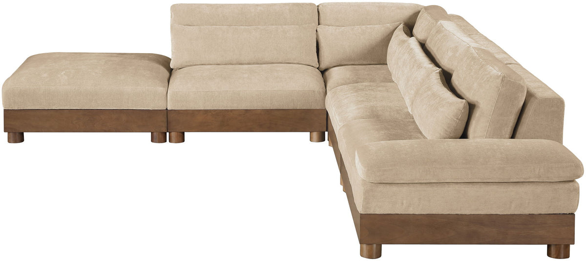 Turin - Chenille Fabric Upholstered Modular Sectional - Beige