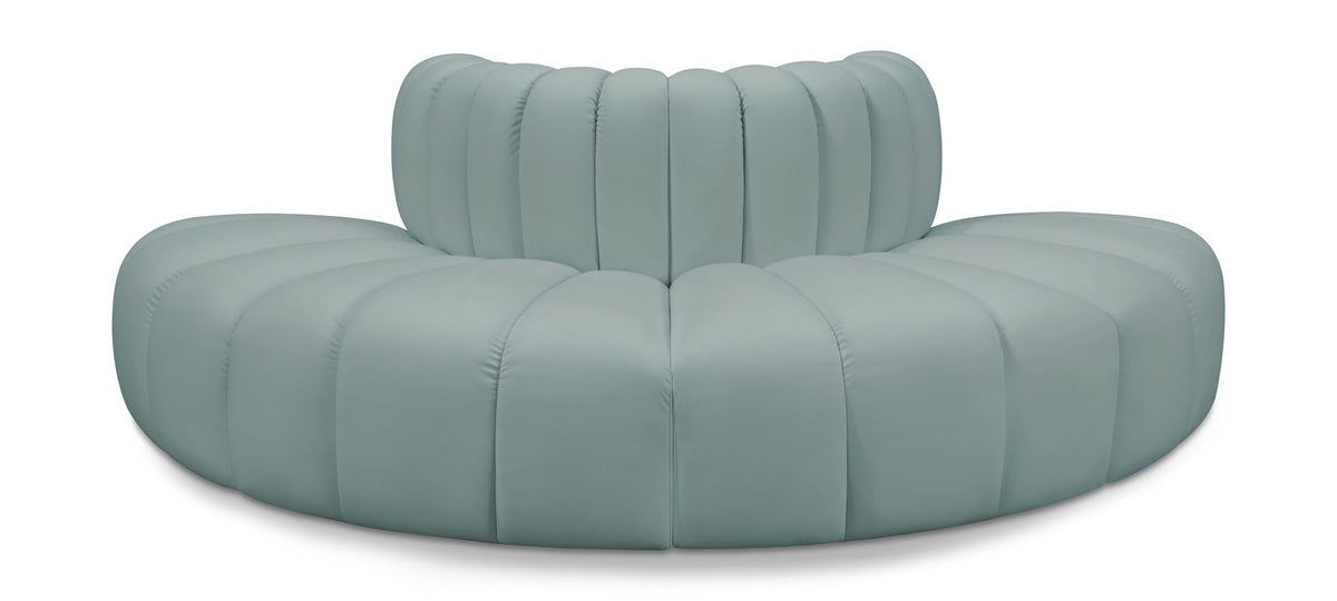 Arc - Faux Leather 4 Piece Modular Sofa