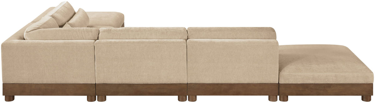 Turin - Chenille Fabric Upholstered Modular Sectional - Beige