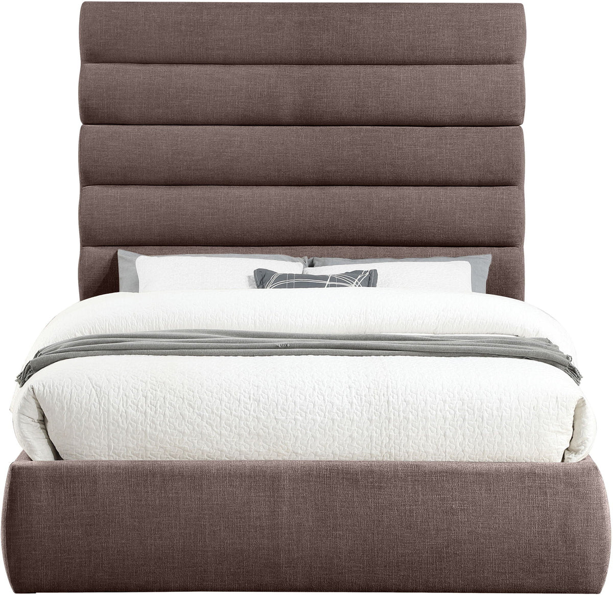 Adam - Linen Fabric Bed With 70.5" Headboard