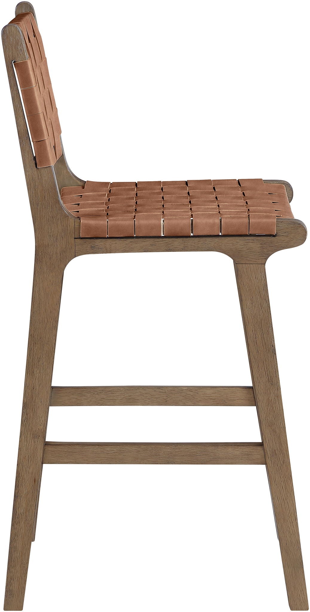 Entwine - Vegan Leather Upholstered Counter Stool - Painted Brown